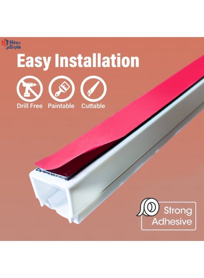 Hitex PVC Trunking 90cm – Pack of 3 | Durable Cable Management Channel | Electrical Wire Concealer | Easy Install Cable Raceway for Home & Office (38mmX25mm) - Image 2